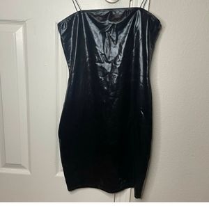 SOLD faux leather dress